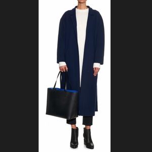 NWT! AUTHENTIC MANSUR GAVRIEL TOTE BLK/ROYAL BLUE